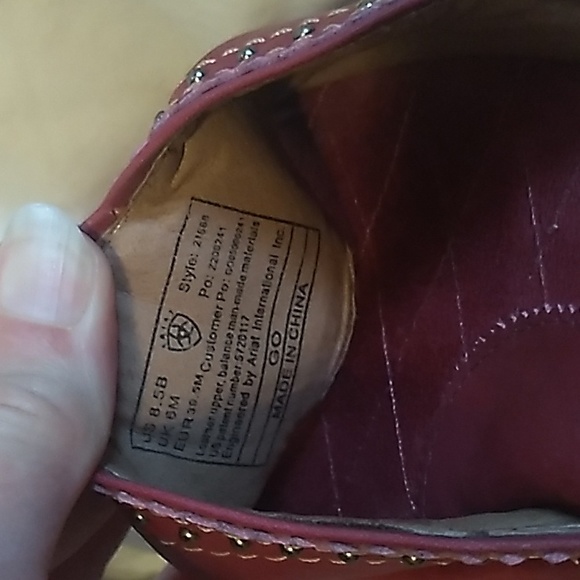 Women's Ariat red leather sandals size 8.5 EUC!!! - Picture 8 of 10